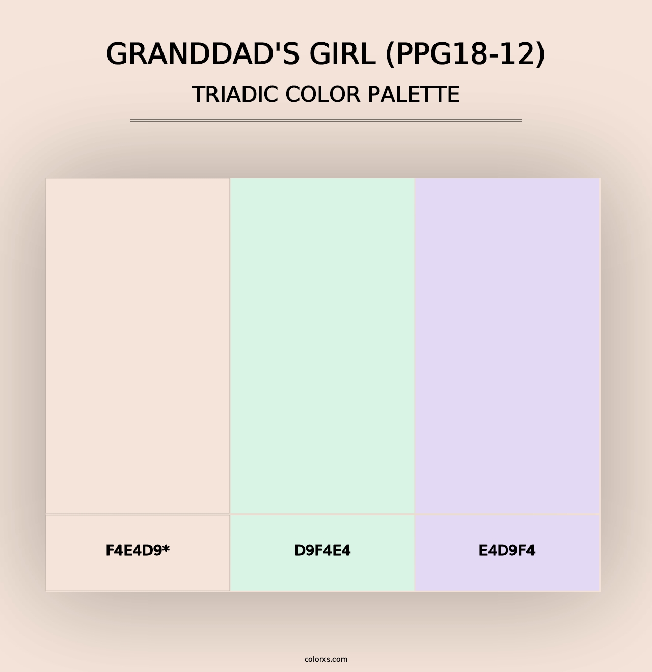 Granddad's Girl (PPG18-12) - Triadic Color Palette