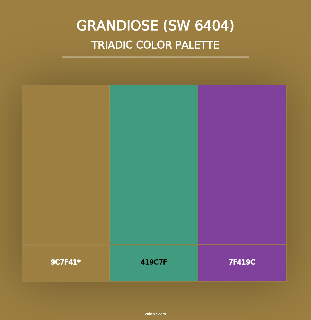 Grandiose (SW 6404) - Triadic Color Palette