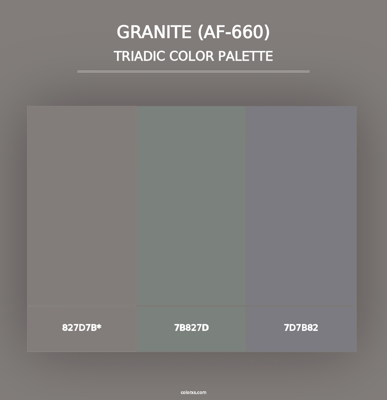 Granite (AF-660) - Triadic Color Palette