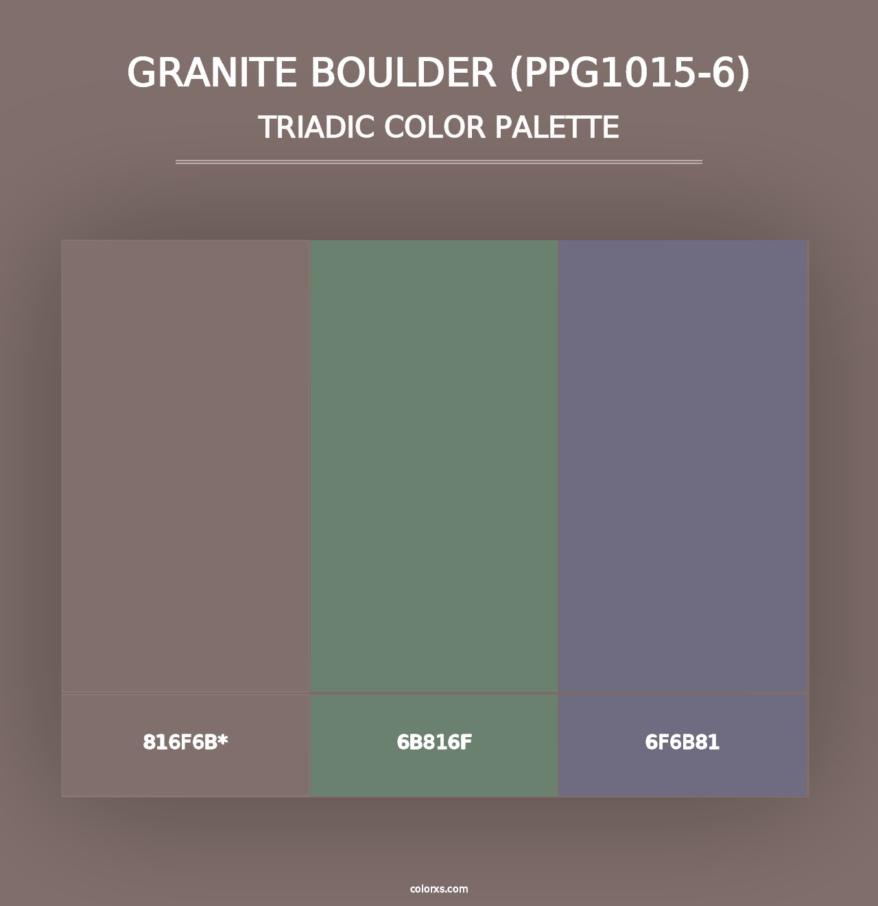 Granite Boulder (PPG1015-6) - Triadic Color Palette