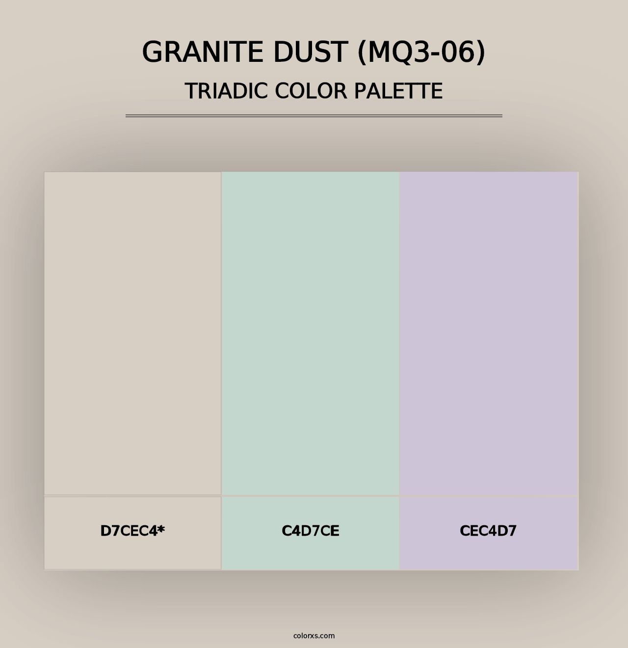 Granite Dust (MQ3-06) - Triadic Color Palette