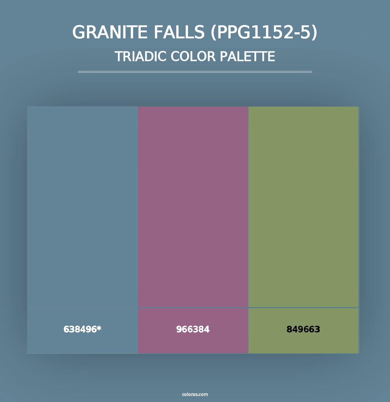 Granite Falls (PPG1152-5) - Triadic Color Palette