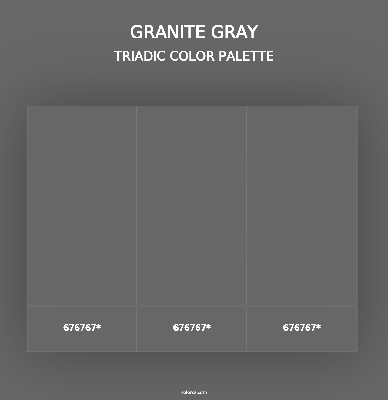 Granite Gray - Triadic Color Palette