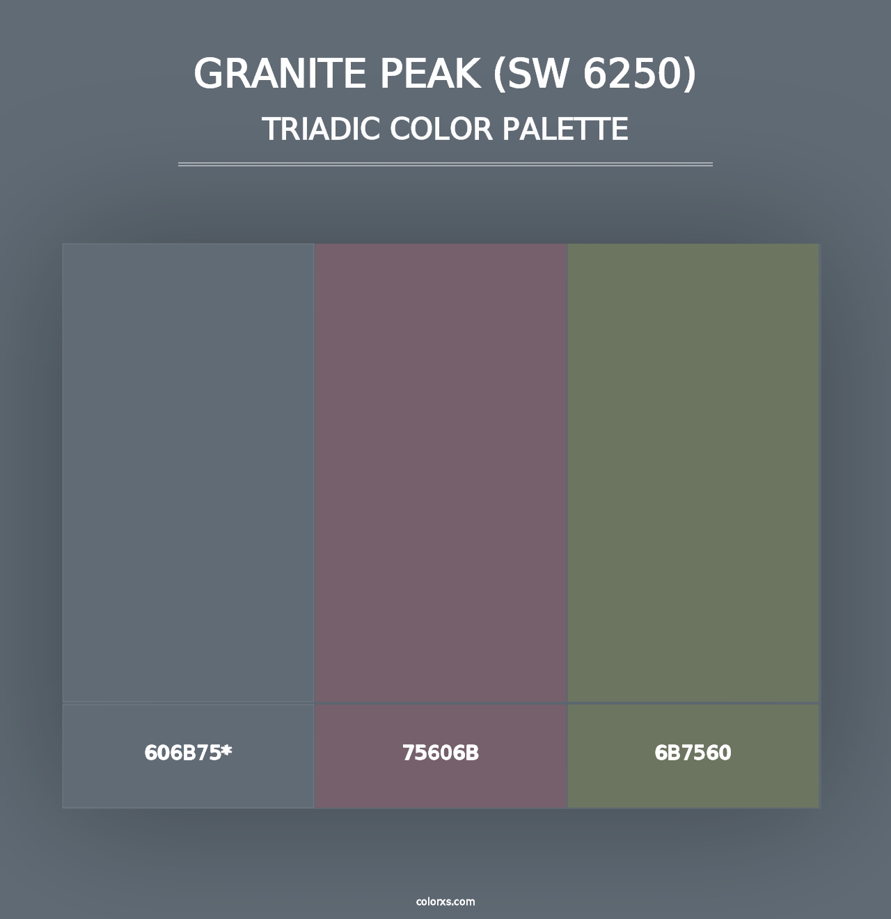 Granite Peak (SW 6250) - Triadic Color Palette