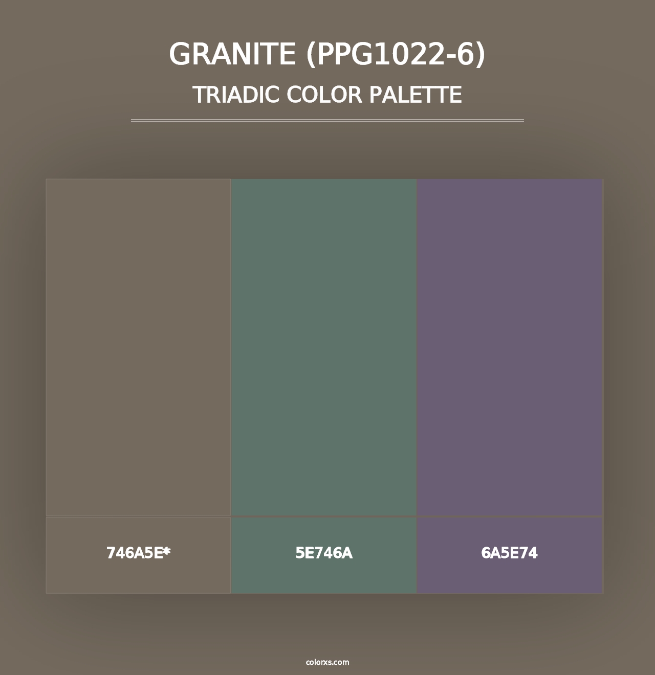 Granite (PPG1022-6) - Triadic Color Palette