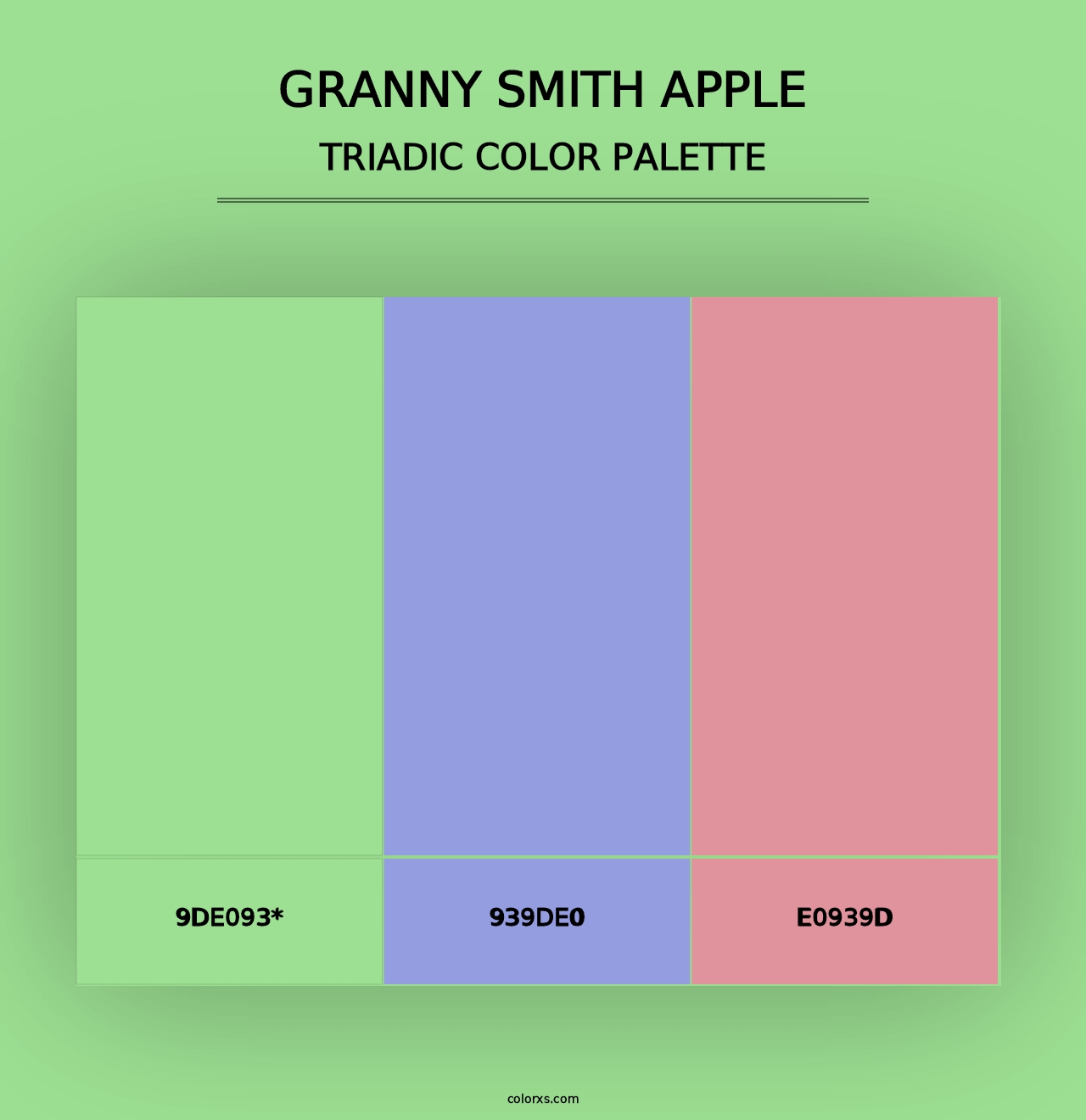 Granny Smith Apple - Triadic Color Palette