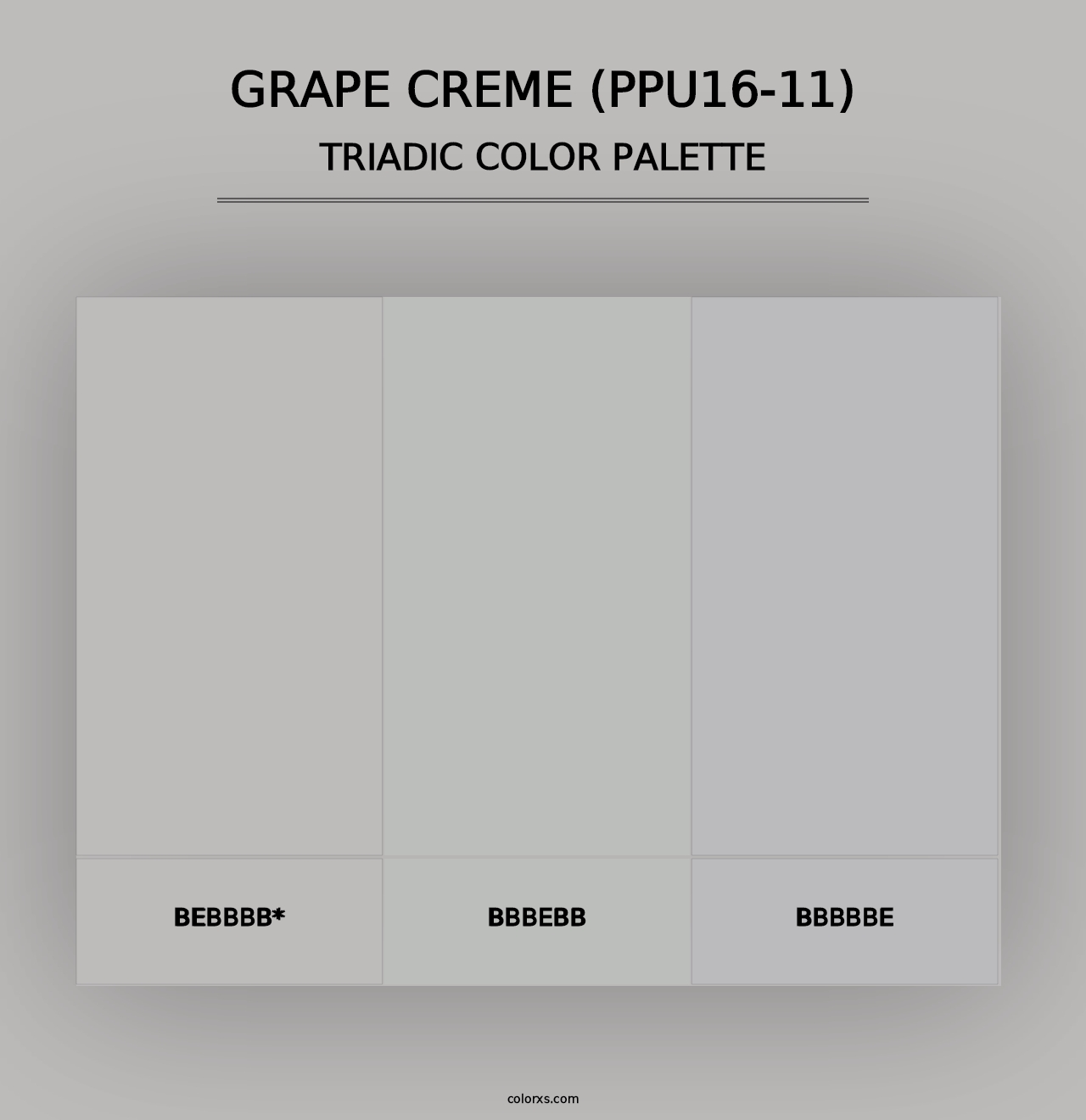 Grape Creme (PPU16-11) - Triadic Color Palette