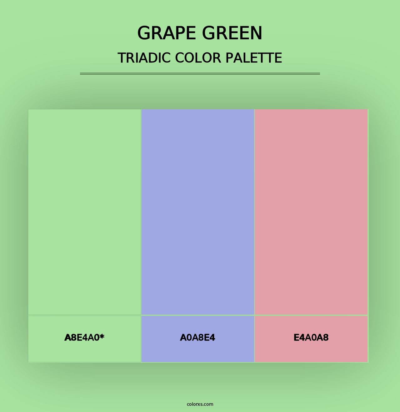 Grape Green - Triadic Color Palette