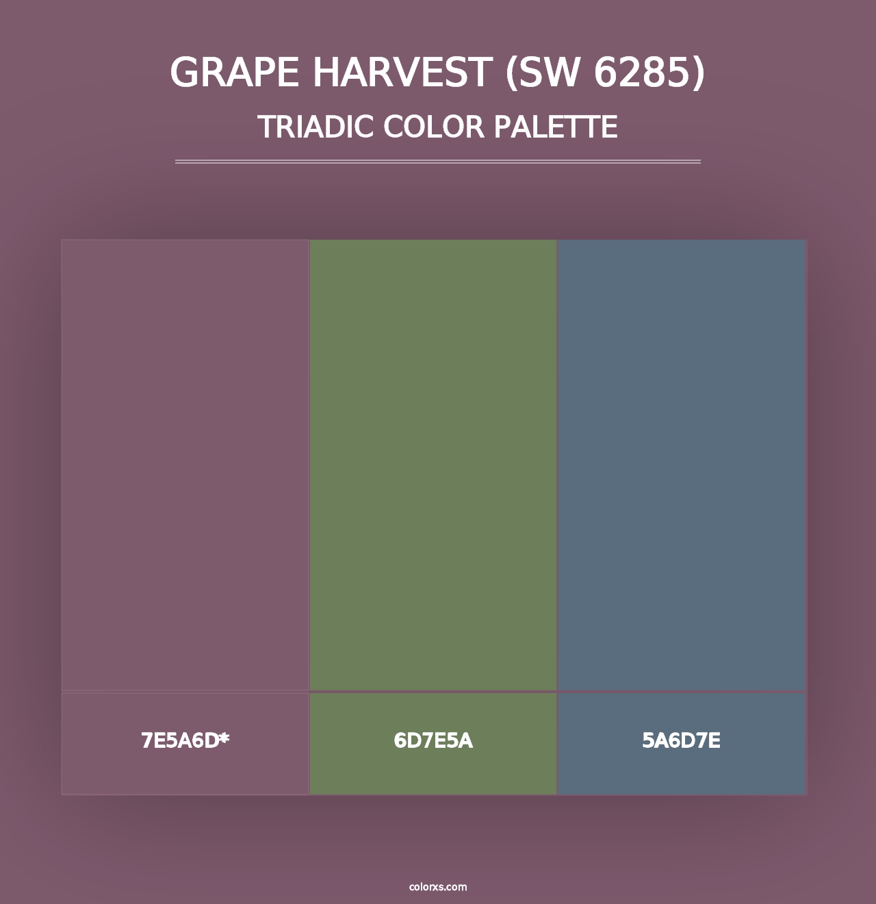 Grape Harvest (SW 6285) - Triadic Color Palette