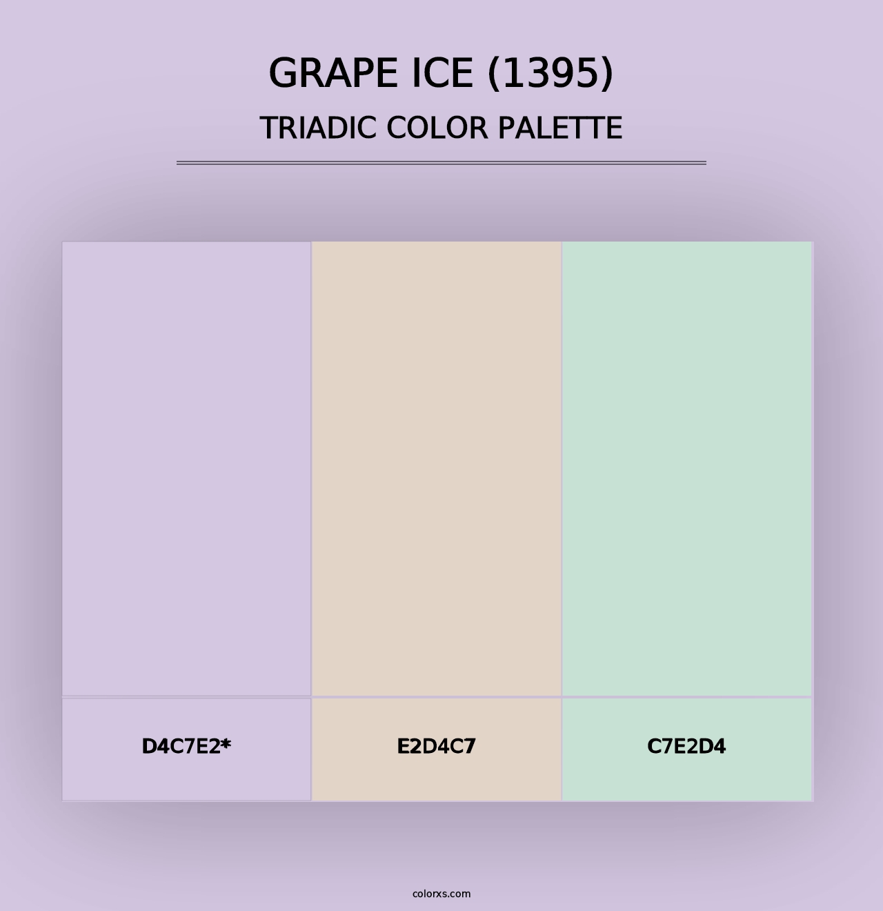 Grape Ice (1395) - Triadic Color Palette