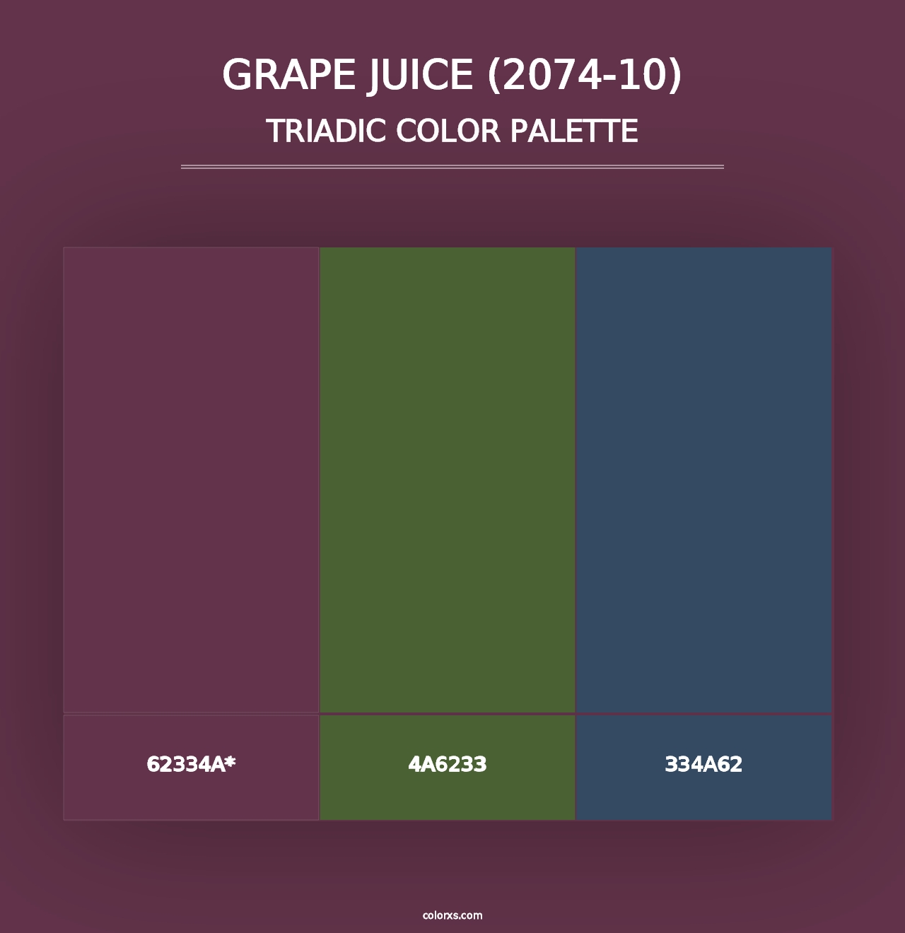 Grape Juice (2074-10) - Triadic Color Palette