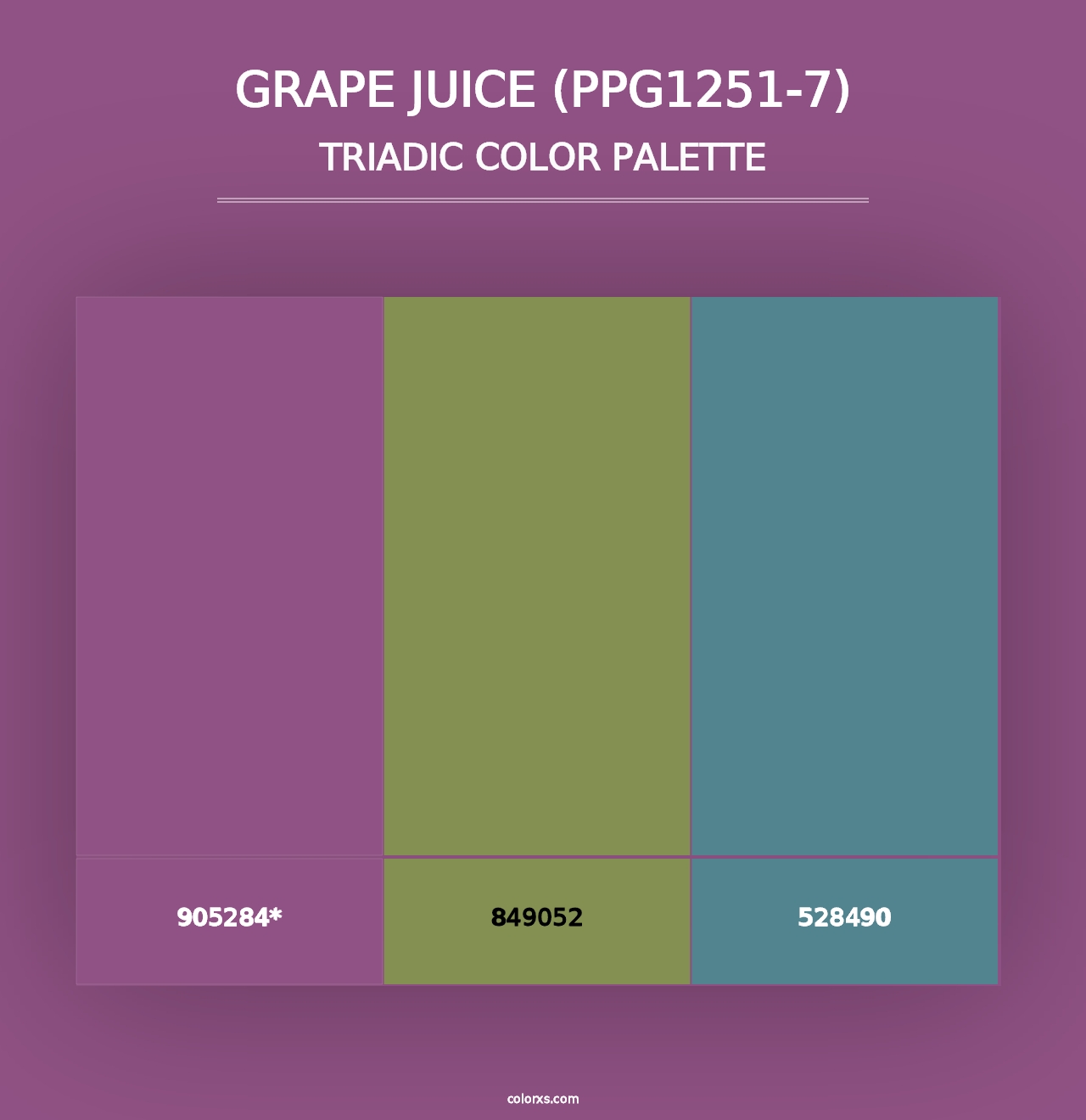 Grape Juice (PPG1251-7) - Triadic Color Palette