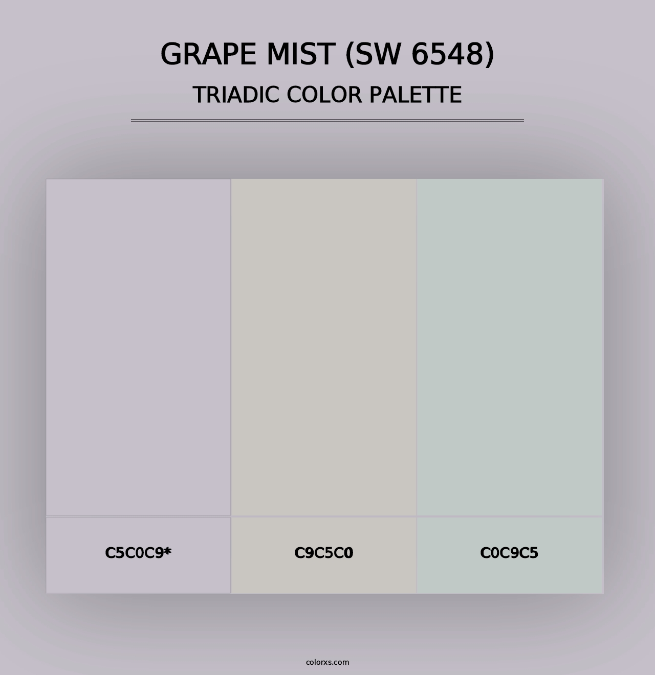 Grape Mist (SW 6548) - Triadic Color Palette