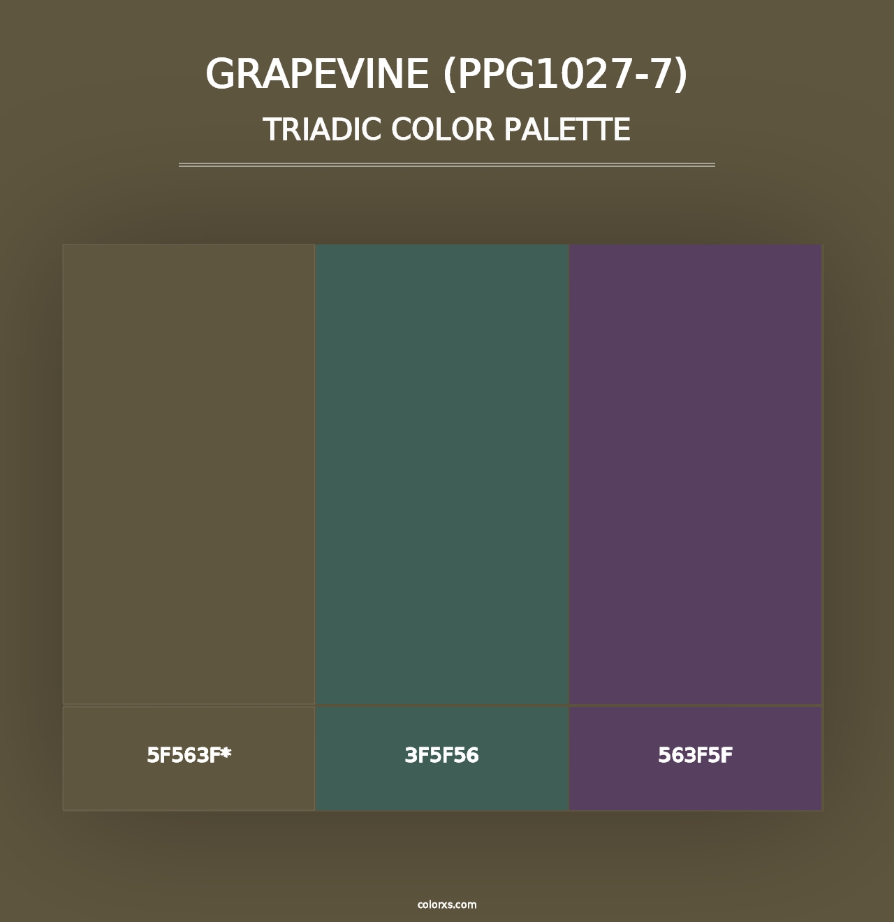 Grapevine (PPG1027-7) - Triadic Color Palette