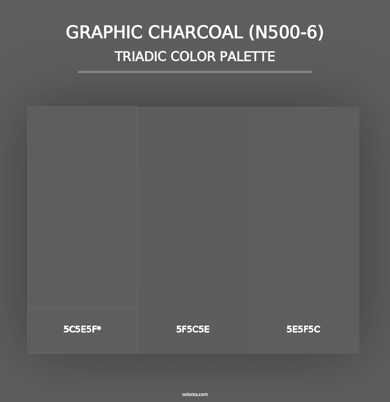 Graphic Charcoal (N500-6) - Triadic Color Palette