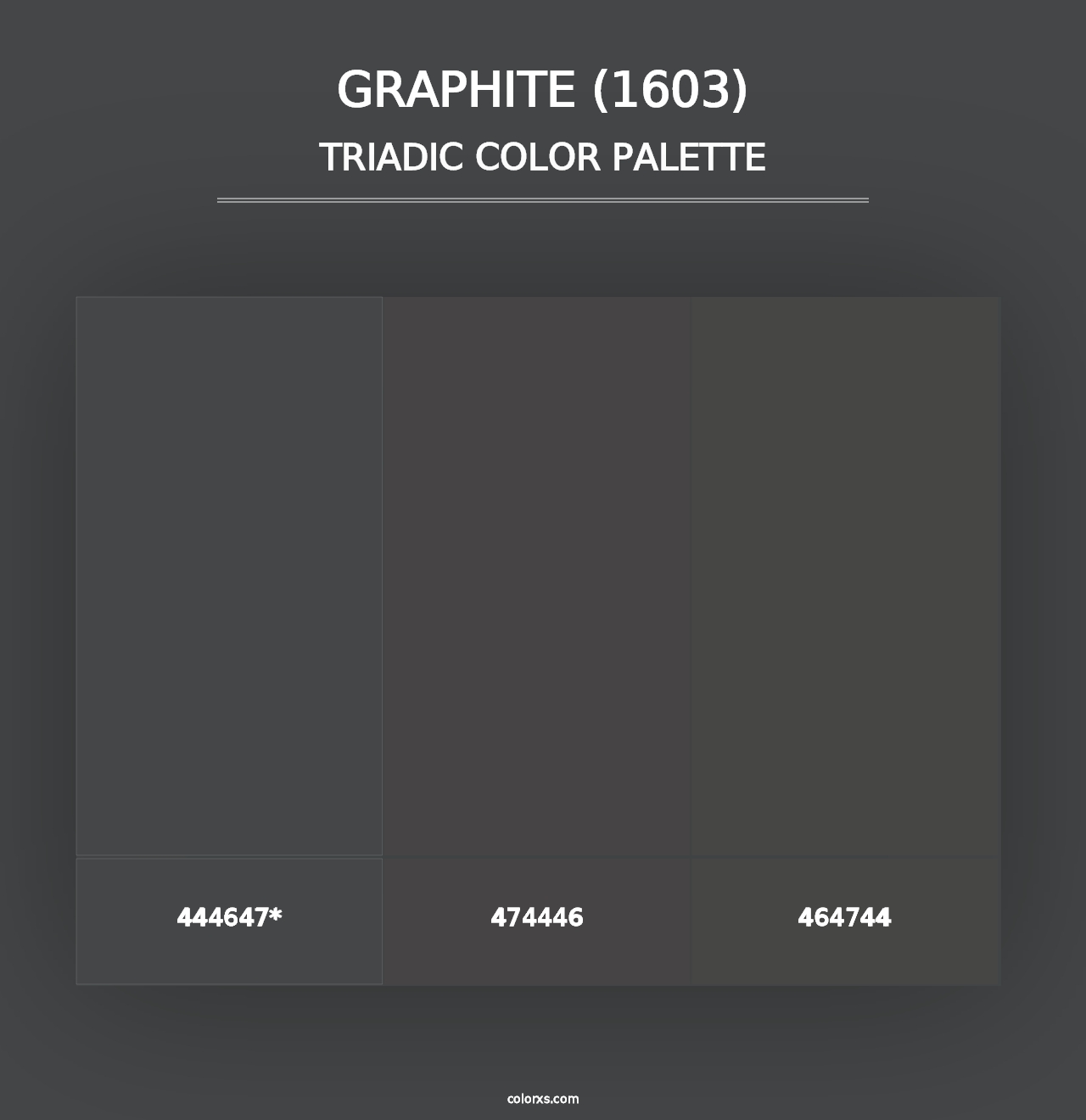 Graphite (1603) - Triadic Color Palette