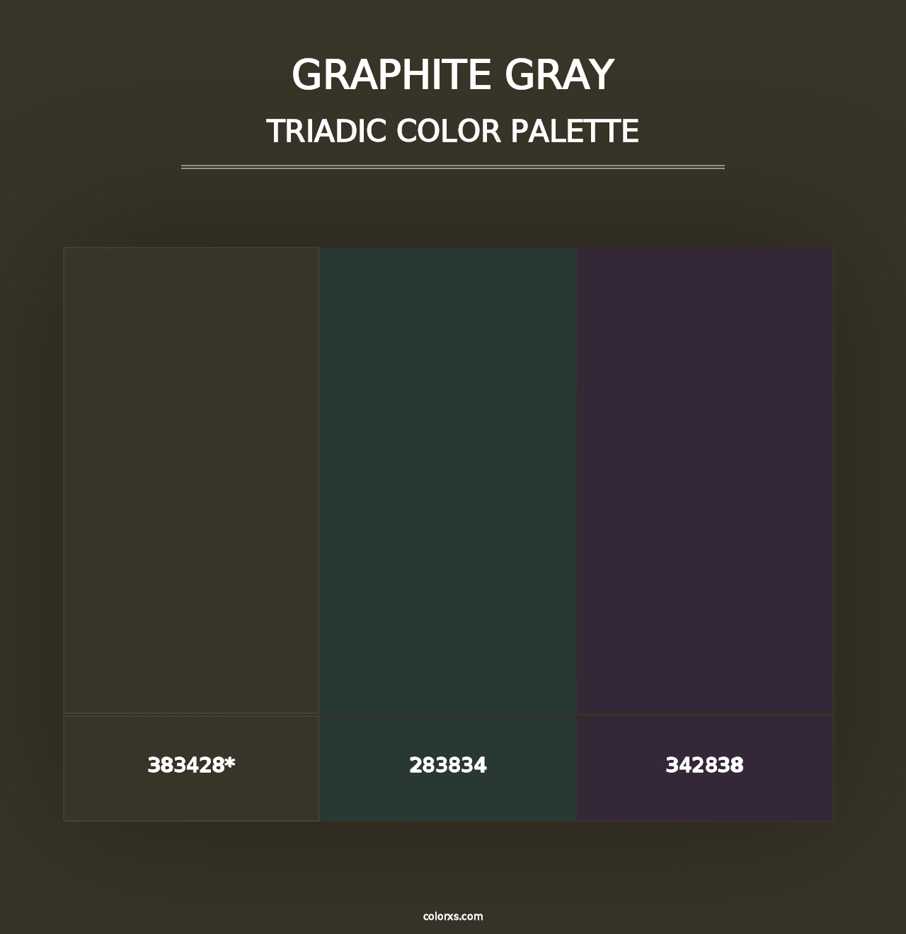 Graphite Gray - Triadic Color Palette