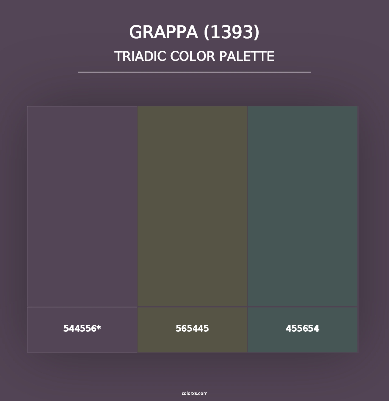 Grappa (1393) - Triadic Color Palette