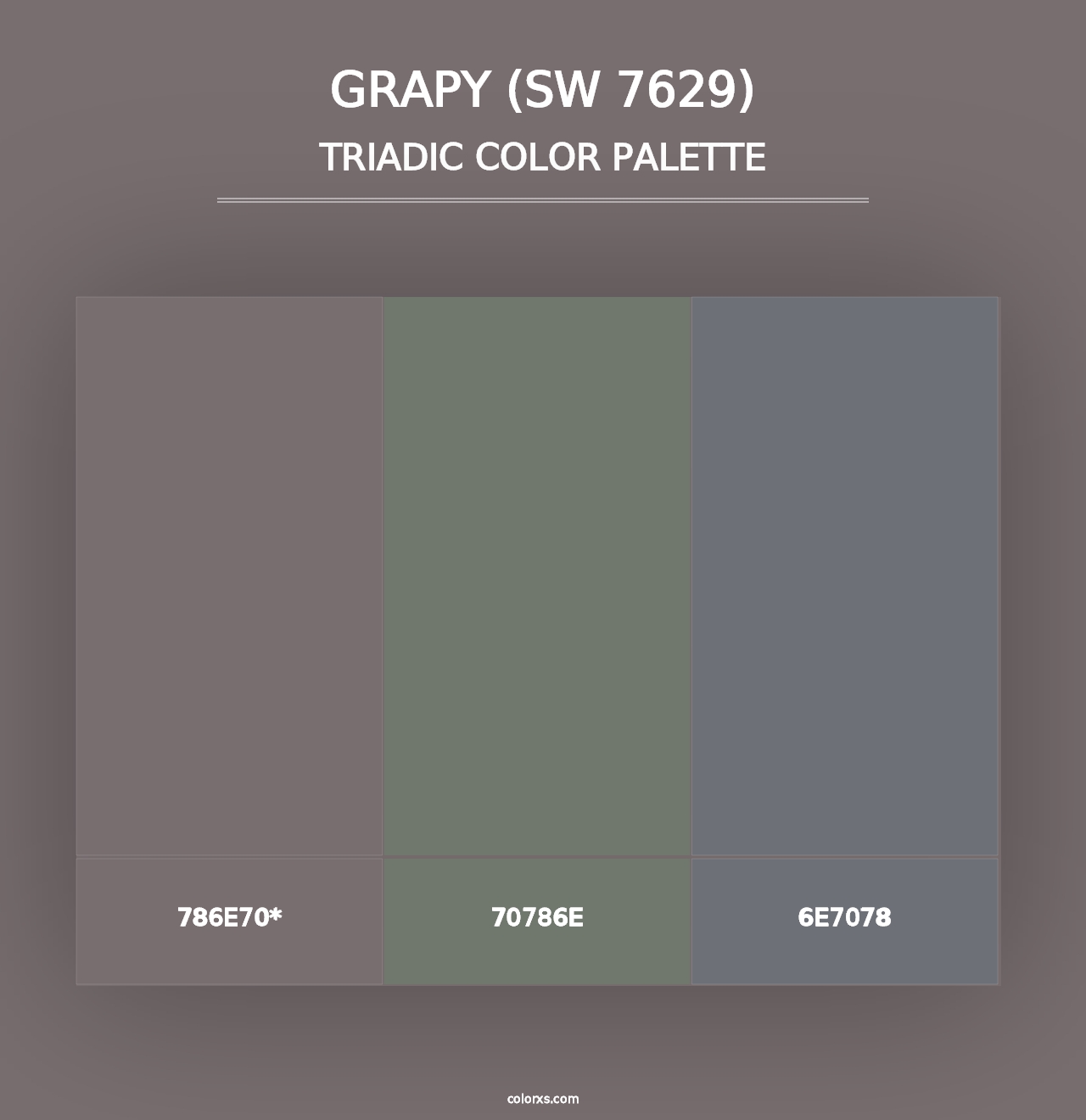 Grapy (SW 7629) - Triadic Color Palette