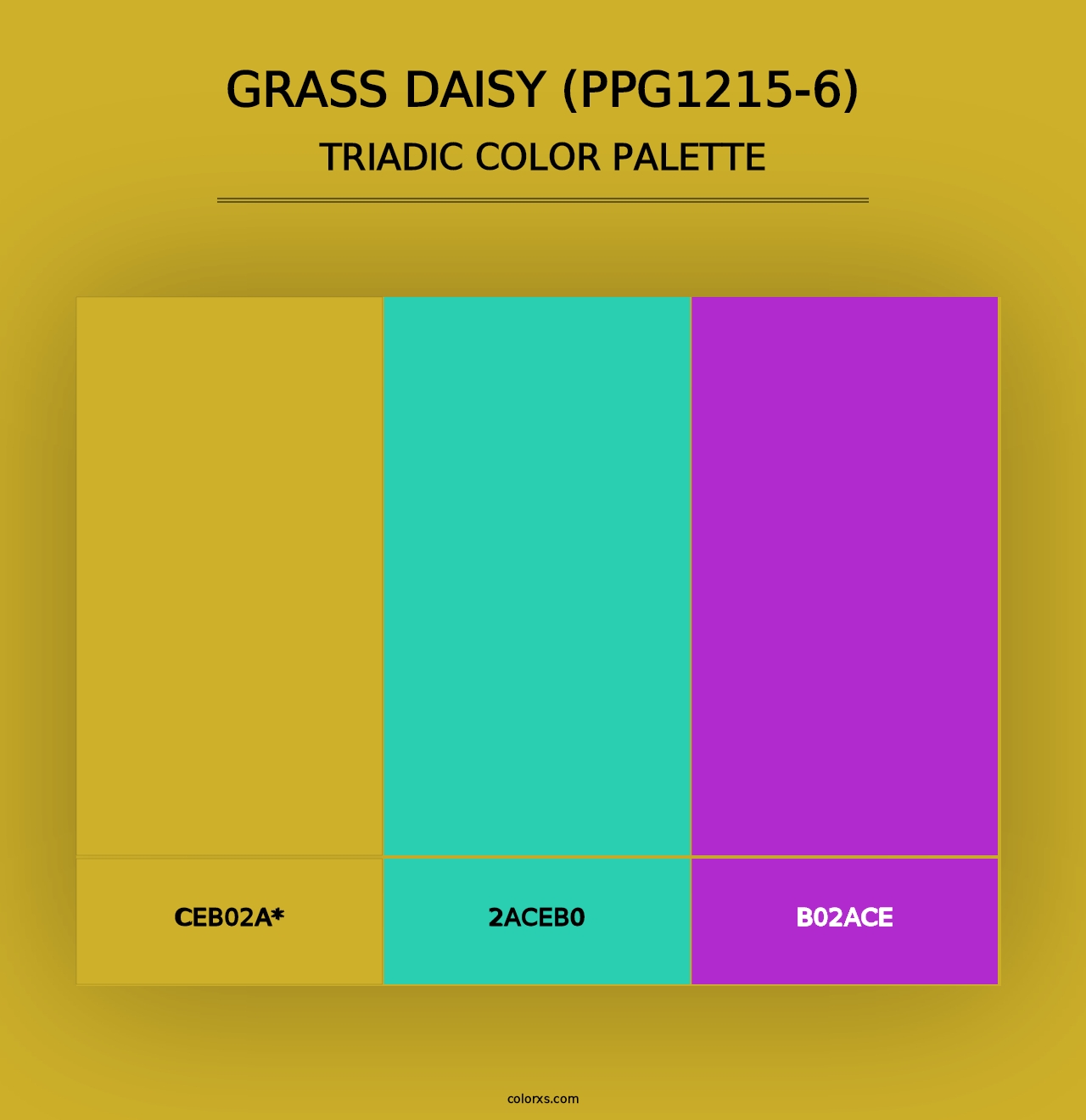 Grass Daisy (PPG1215-6) - Triadic Color Palette