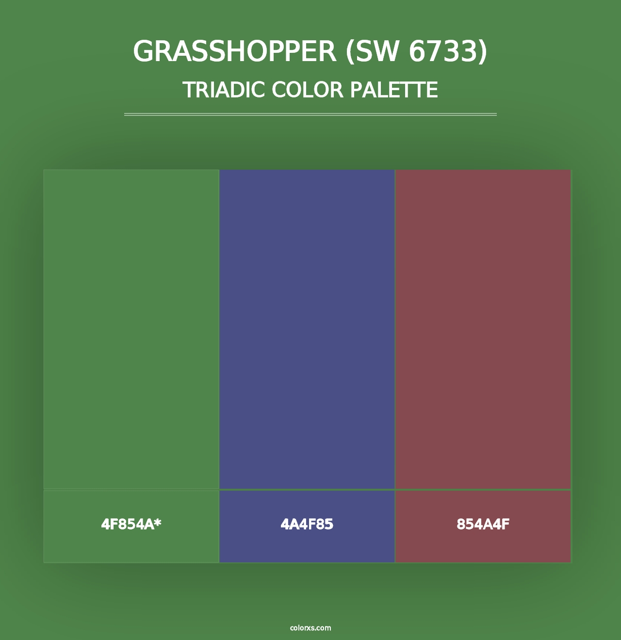 Grasshopper (SW 6733) - Triadic Color Palette