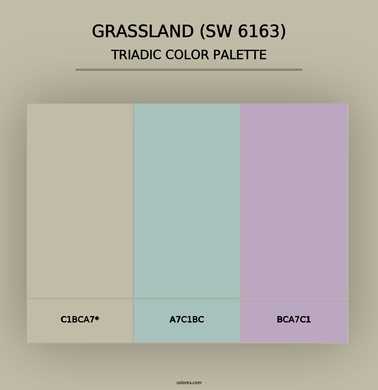 Grassland (SW 6163) - Triadic Color Palette