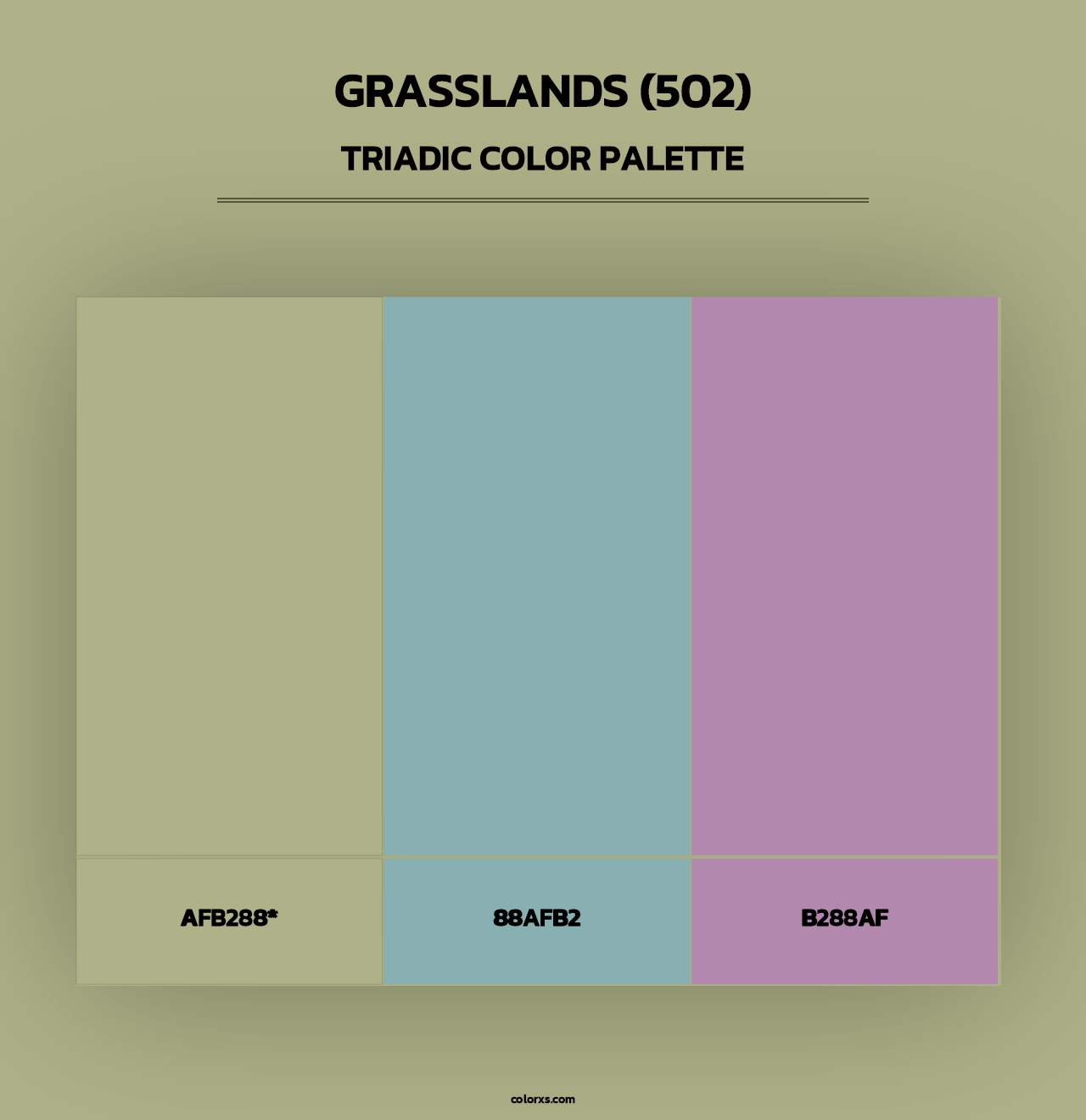 Grasslands (502) - Triadic Color Palette