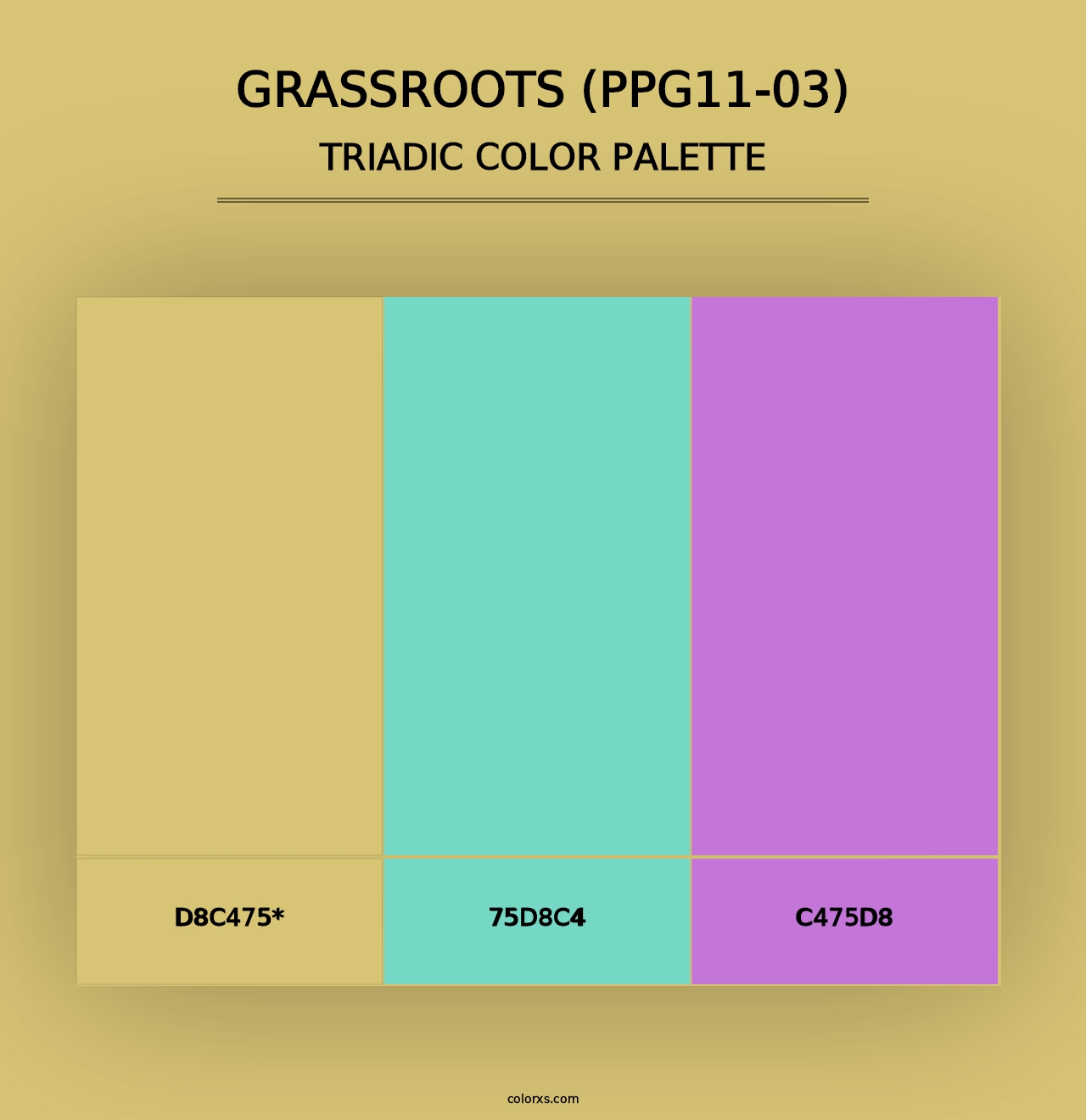 Grassroots (PPG11-03) - Triadic Color Palette