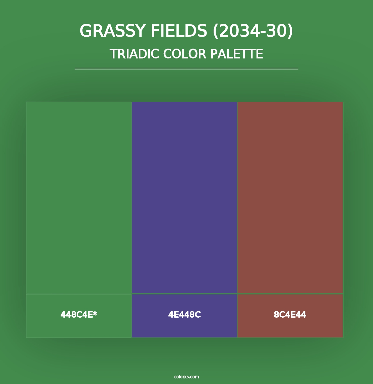 Grassy Fields (2034-30) - Triadic Color Palette