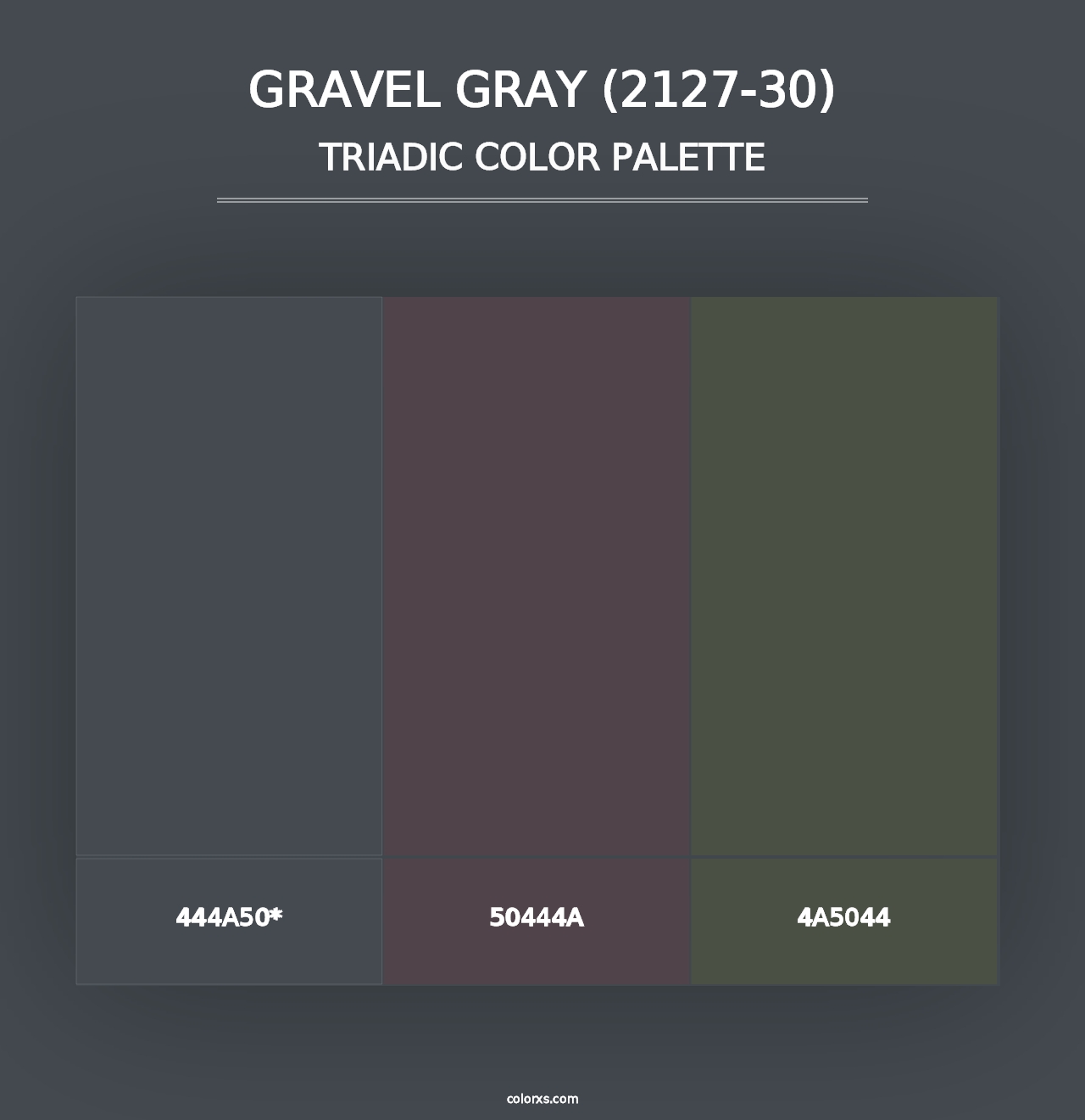 Gravel Gray (2127-30) - Triadic Color Palette