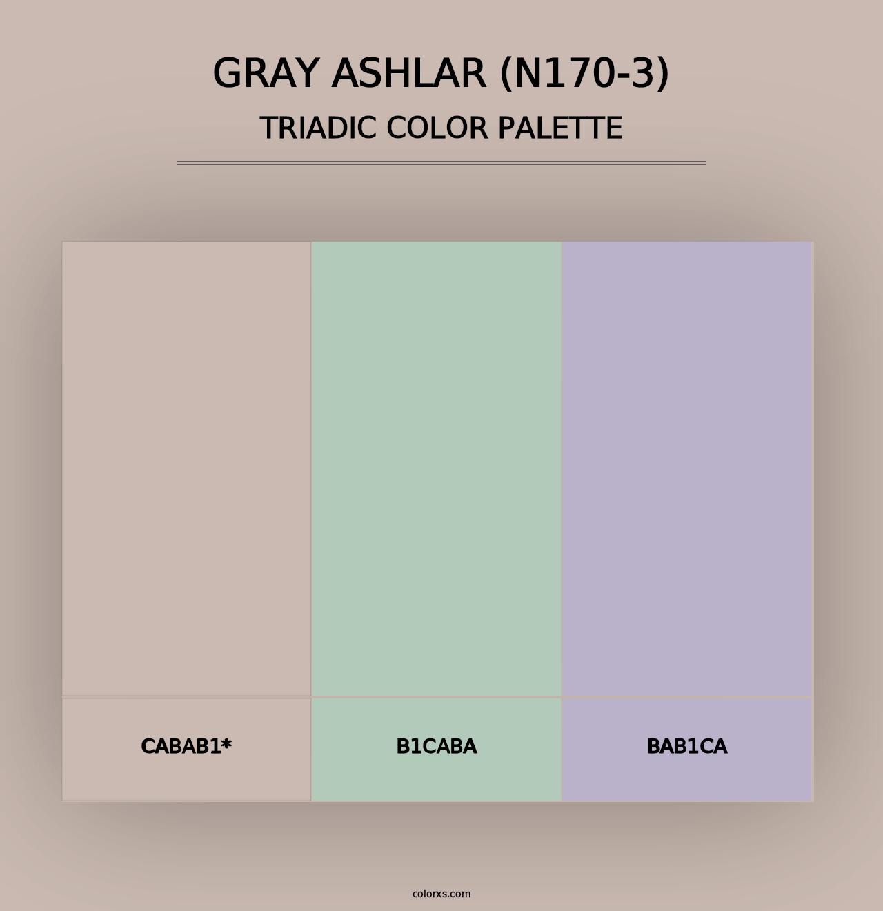 Gray Ashlar (N170-3) - Triadic Color Palette