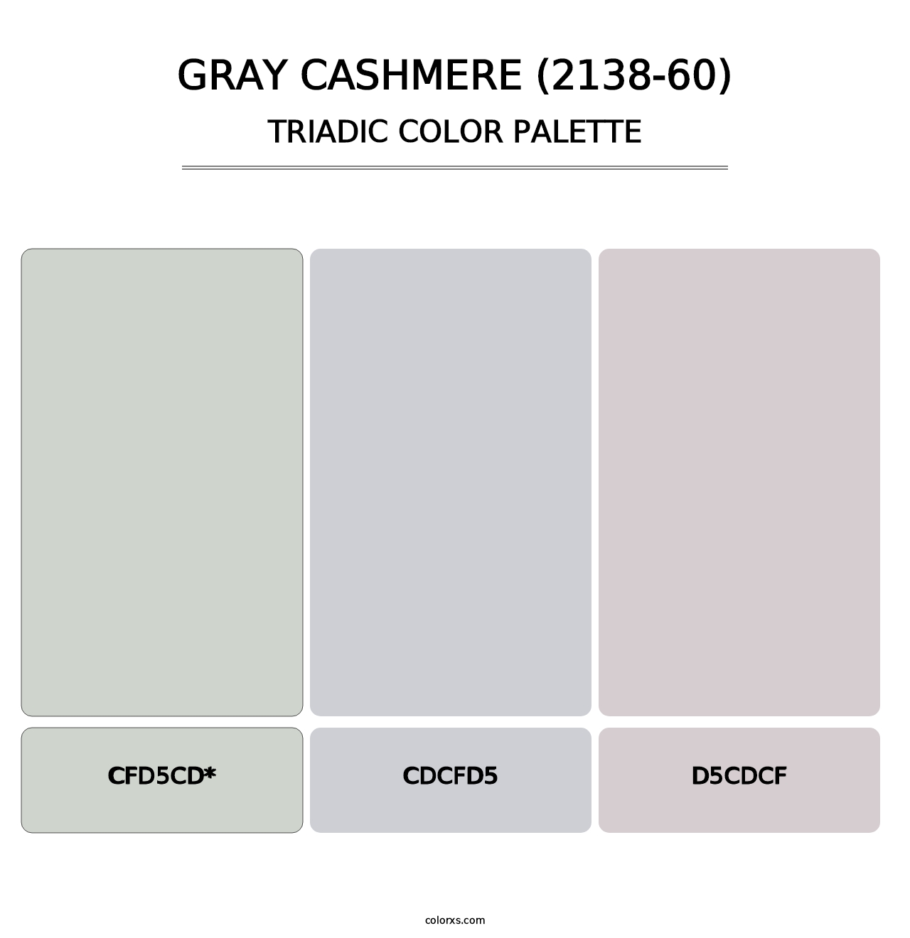 Gray Cashmere (2138-60) - Triadic Color Palette