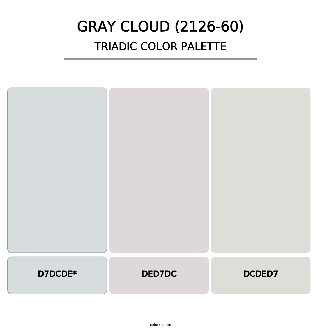 Gray Cloud (2126-60) - Triadic Color Palette