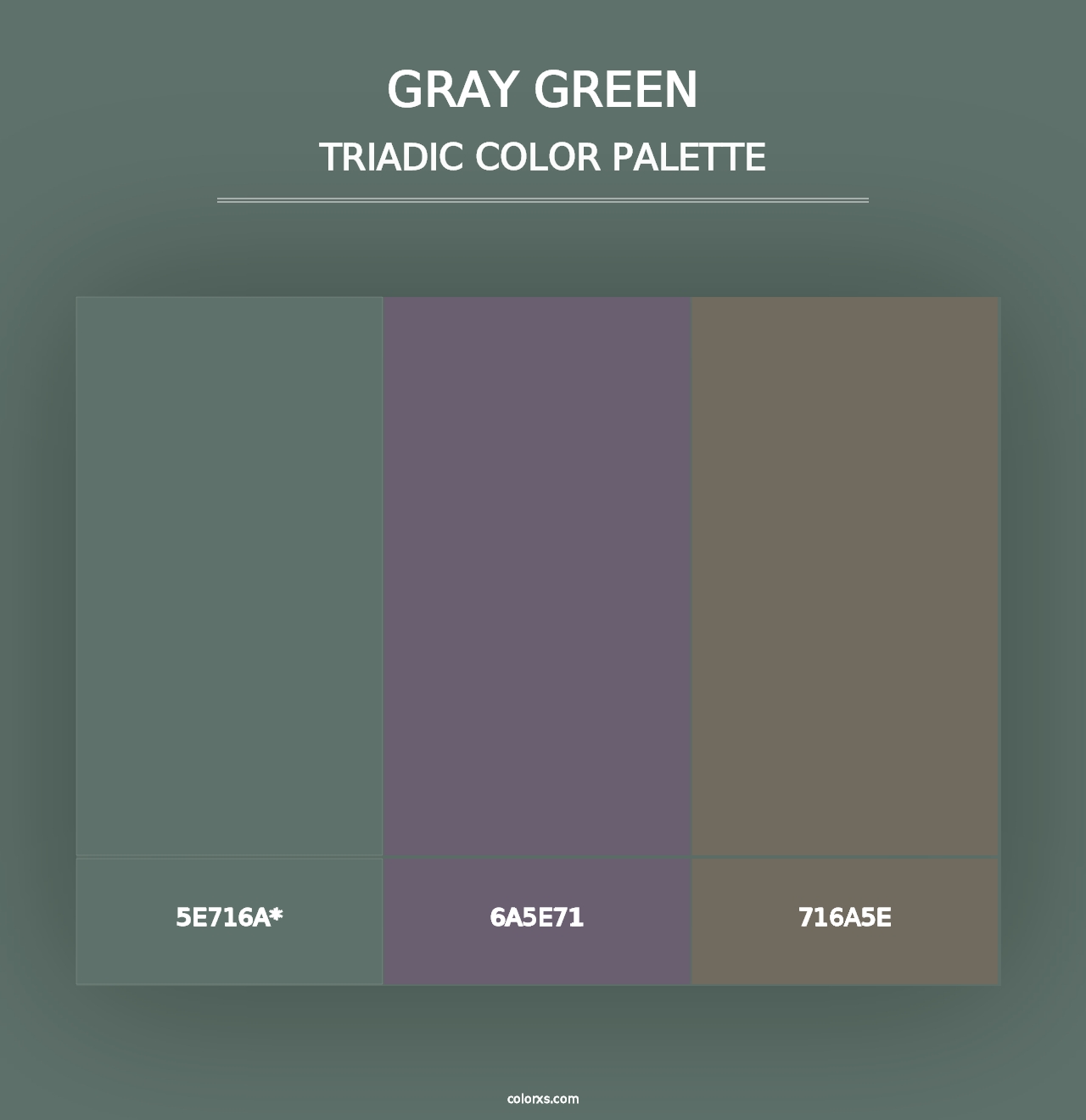 Gray Green - Triadic Color Palette