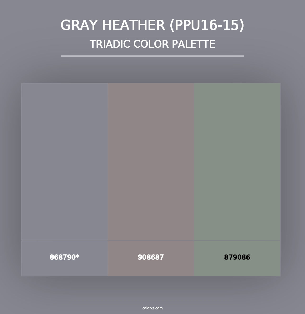 Gray Heather (PPU16-15) - Triadic Color Palette