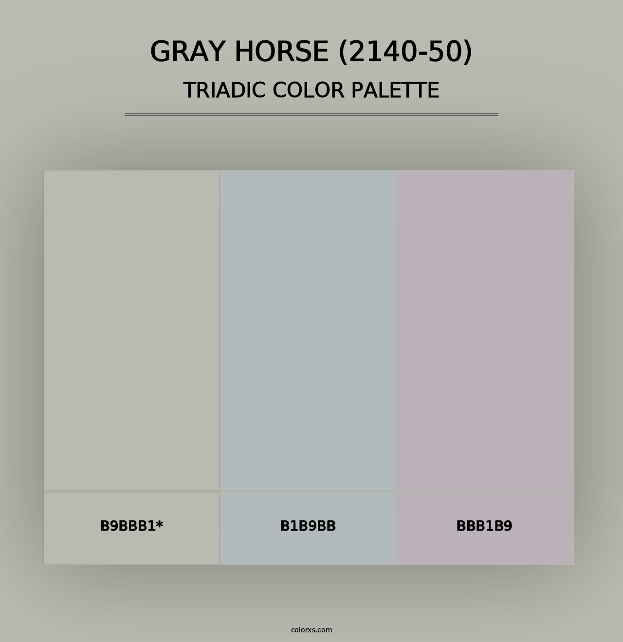 Gray Horse (2140-50) - Triadic Color Palette