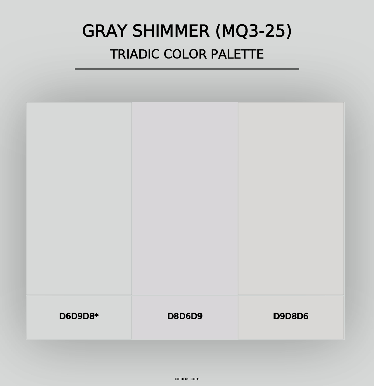 Gray Shimmer (MQ3-25) - Triadic Color Palette