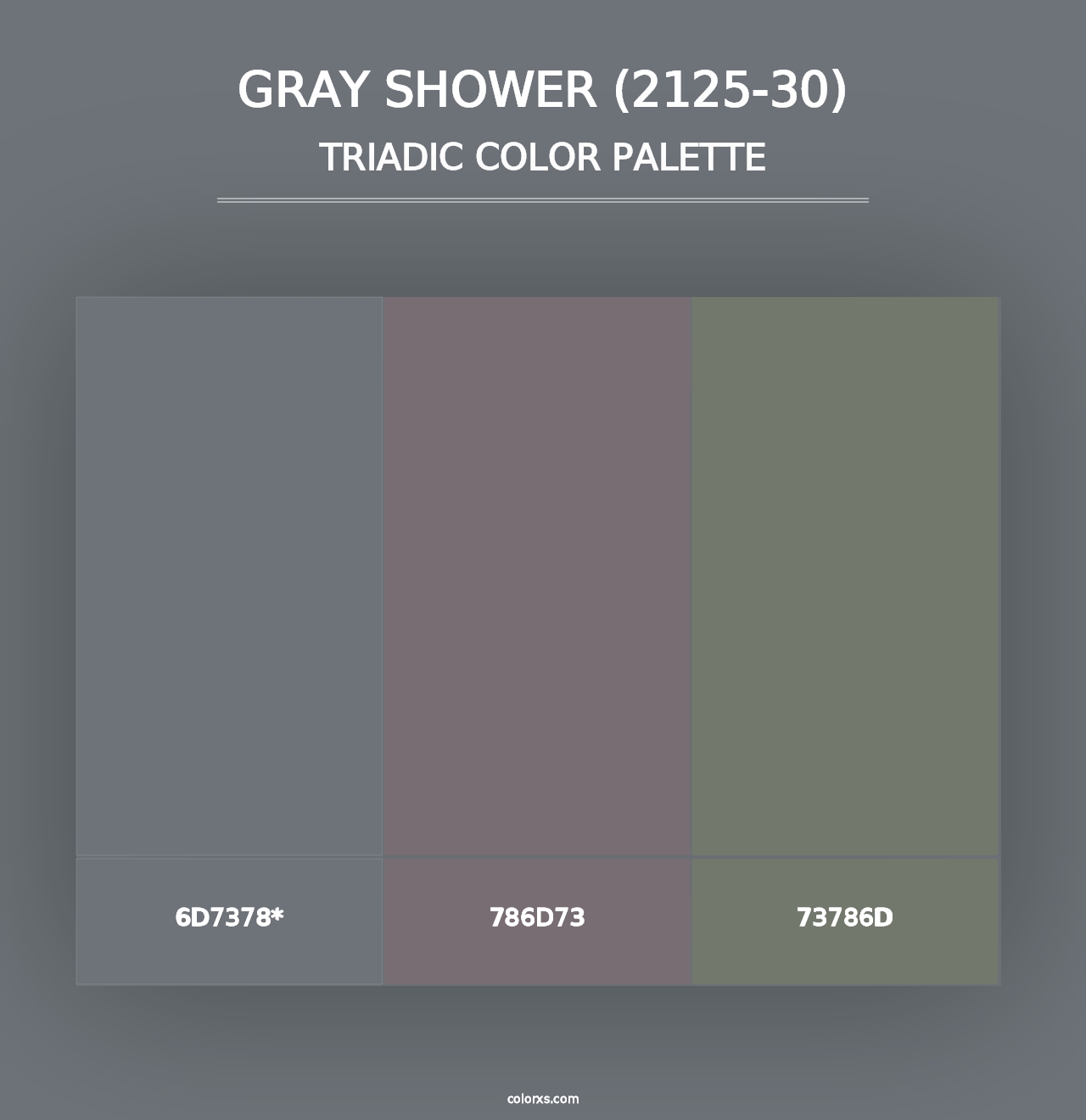 Gray Shower (2125-30) - Triadic Color Palette