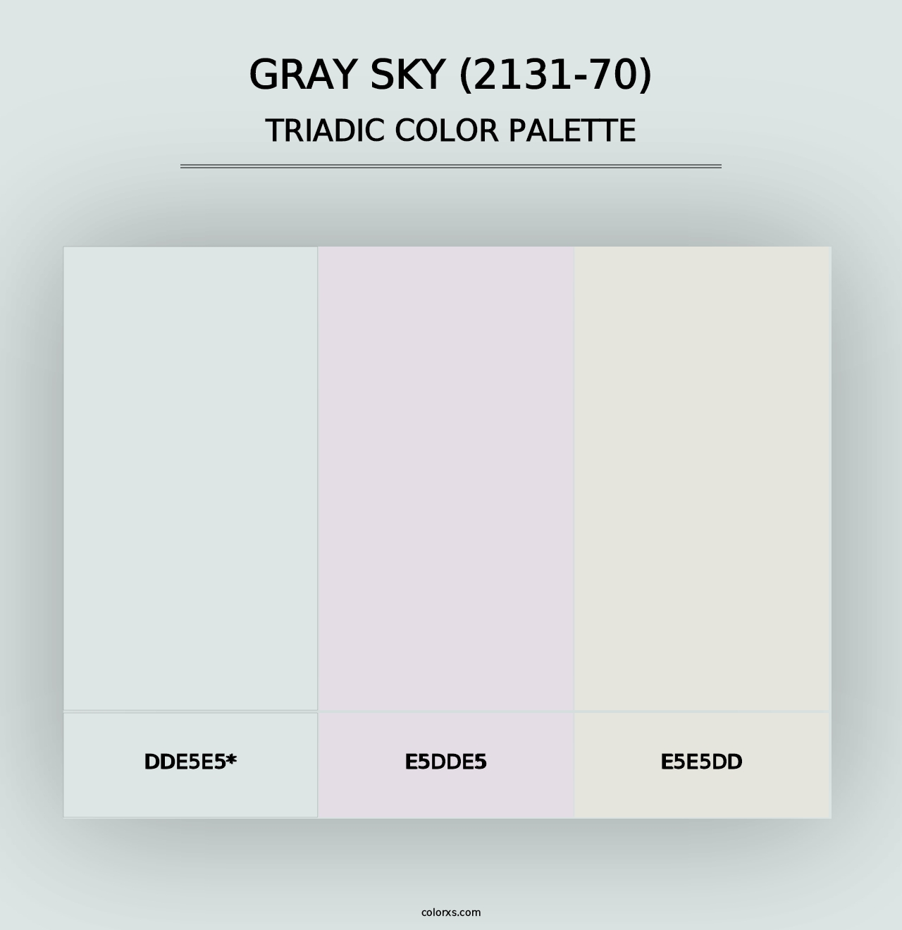 Gray Sky (2131-70) - Triadic Color Palette