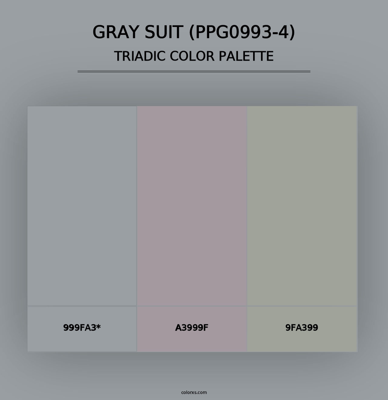 Gray Suit (PPG0993-4) - Triadic Color Palette