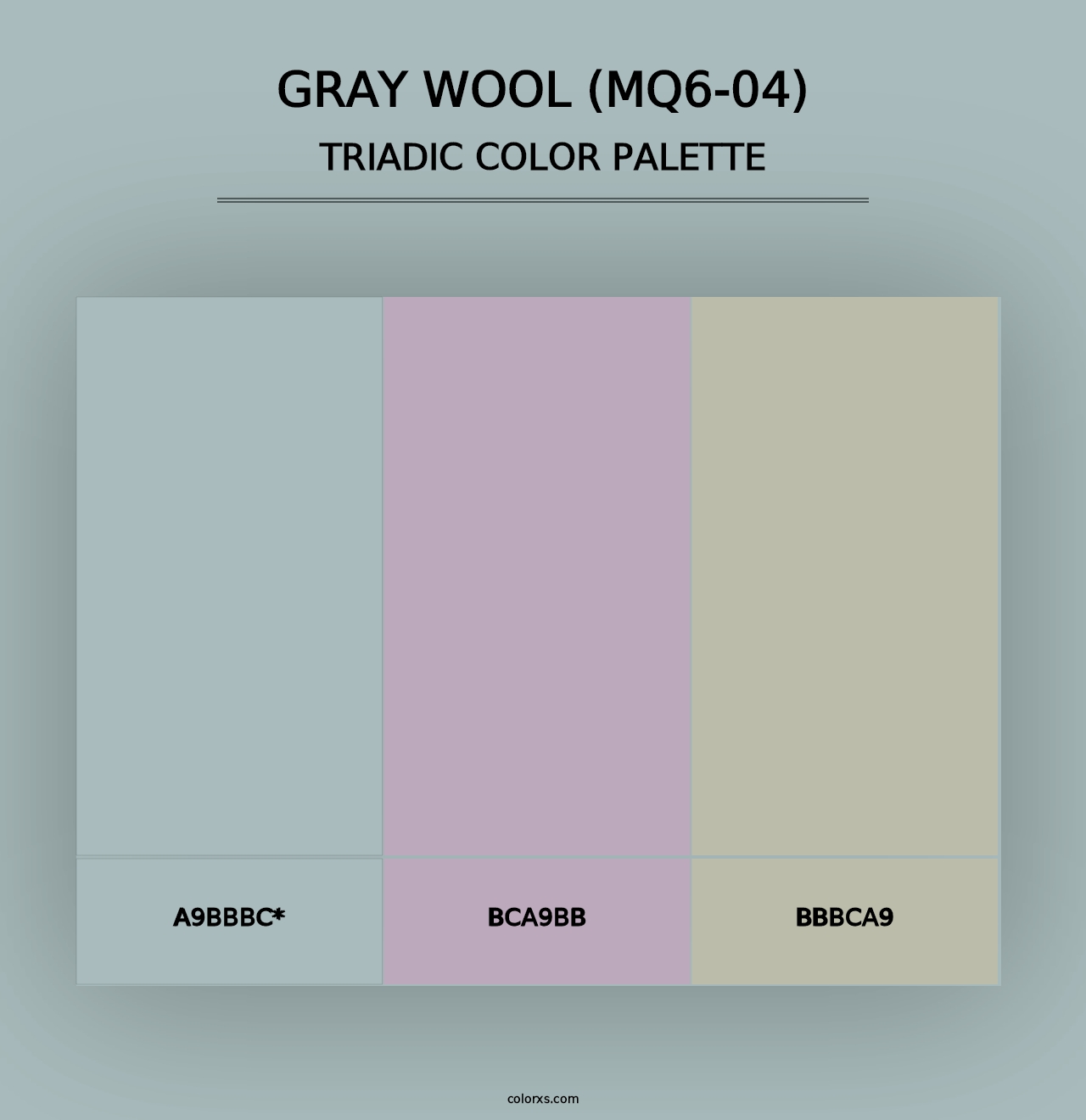 Gray Wool (MQ6-04) - Triadic Color Palette