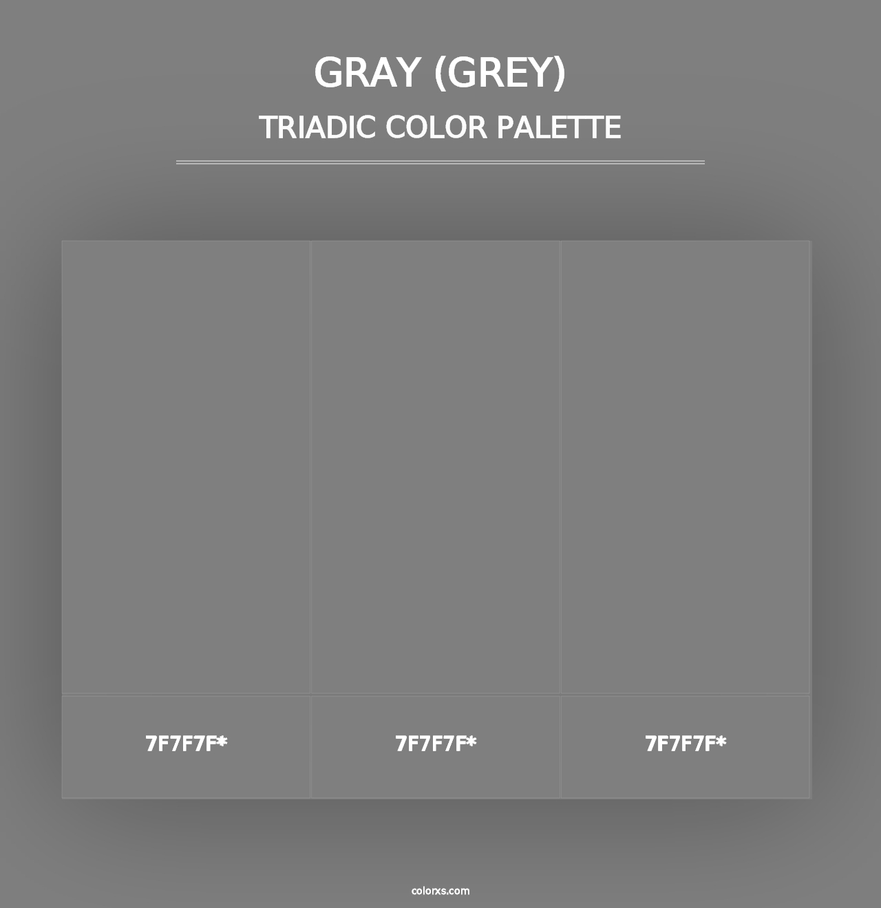 Gray (Grey) - Triadic Color Palette