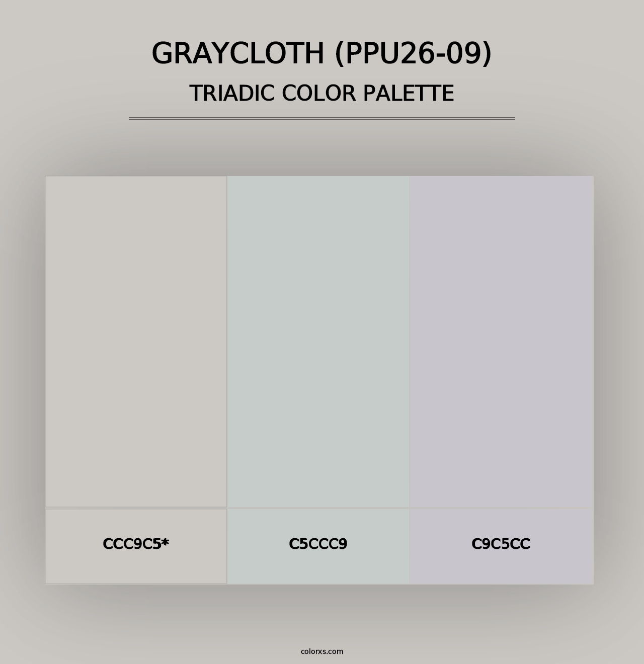 Graycloth (PPU26-09) - Triadic Color Palette