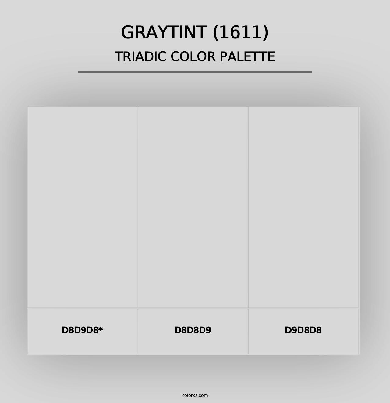 Graytint (1611) - Triadic Color Palette