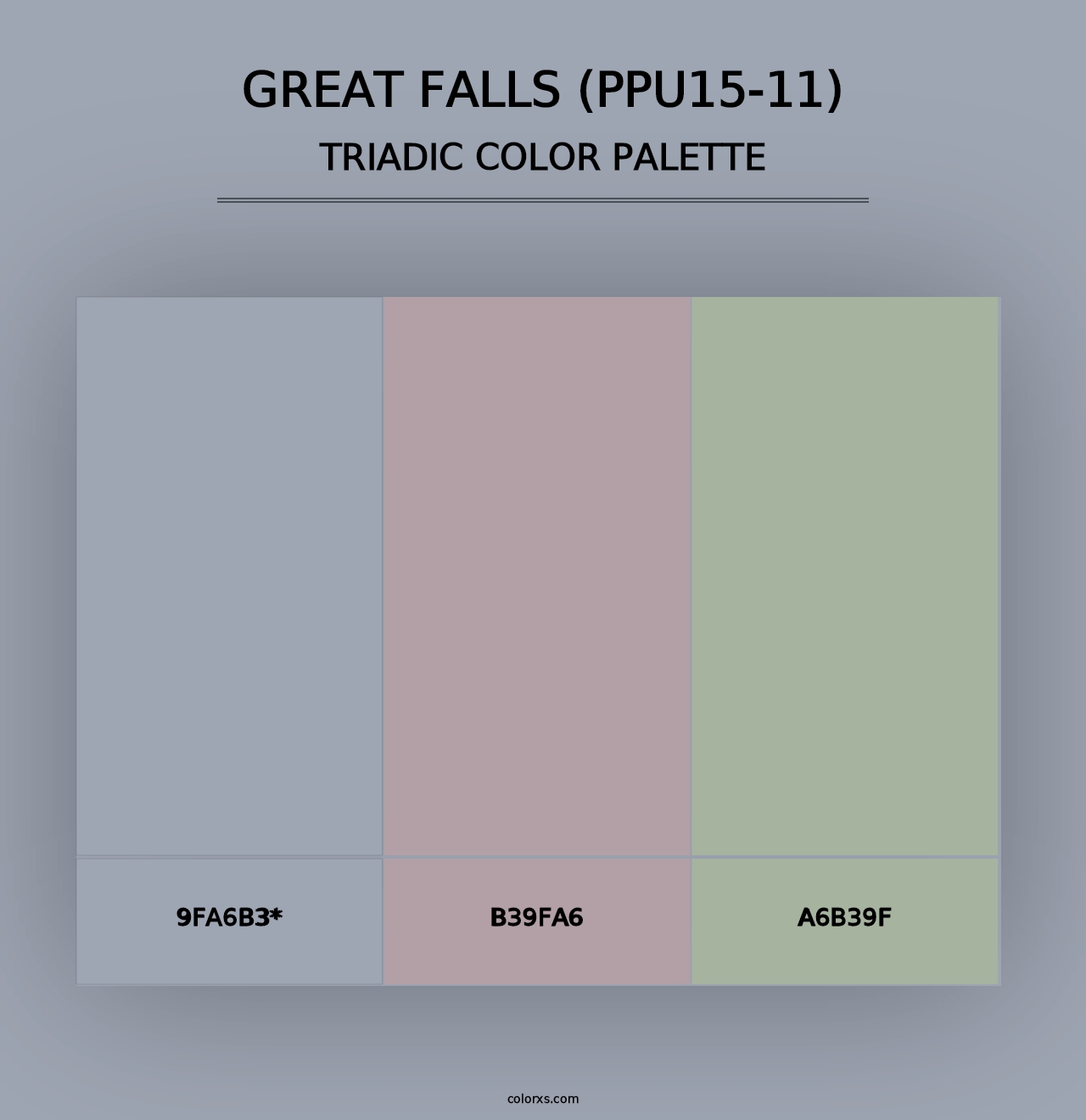 Great Falls (PPU15-11) - Triadic Color Palette