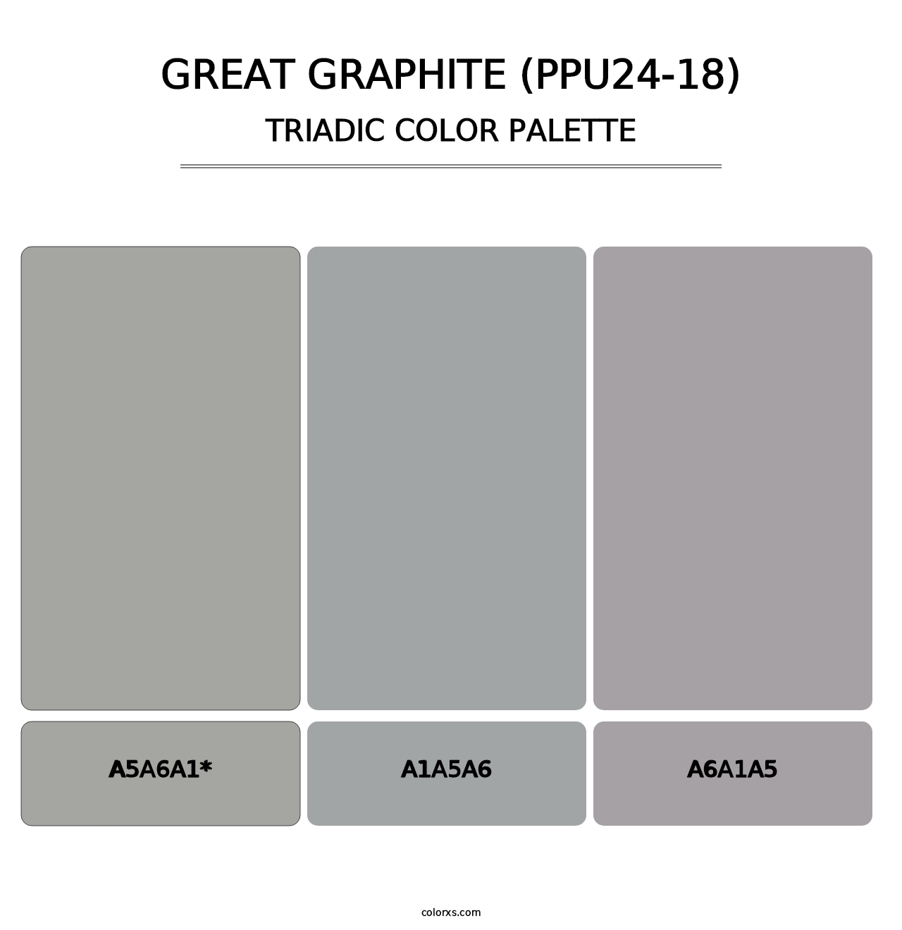 Great Graphite (PPU24-18) - Triadic Color Palette