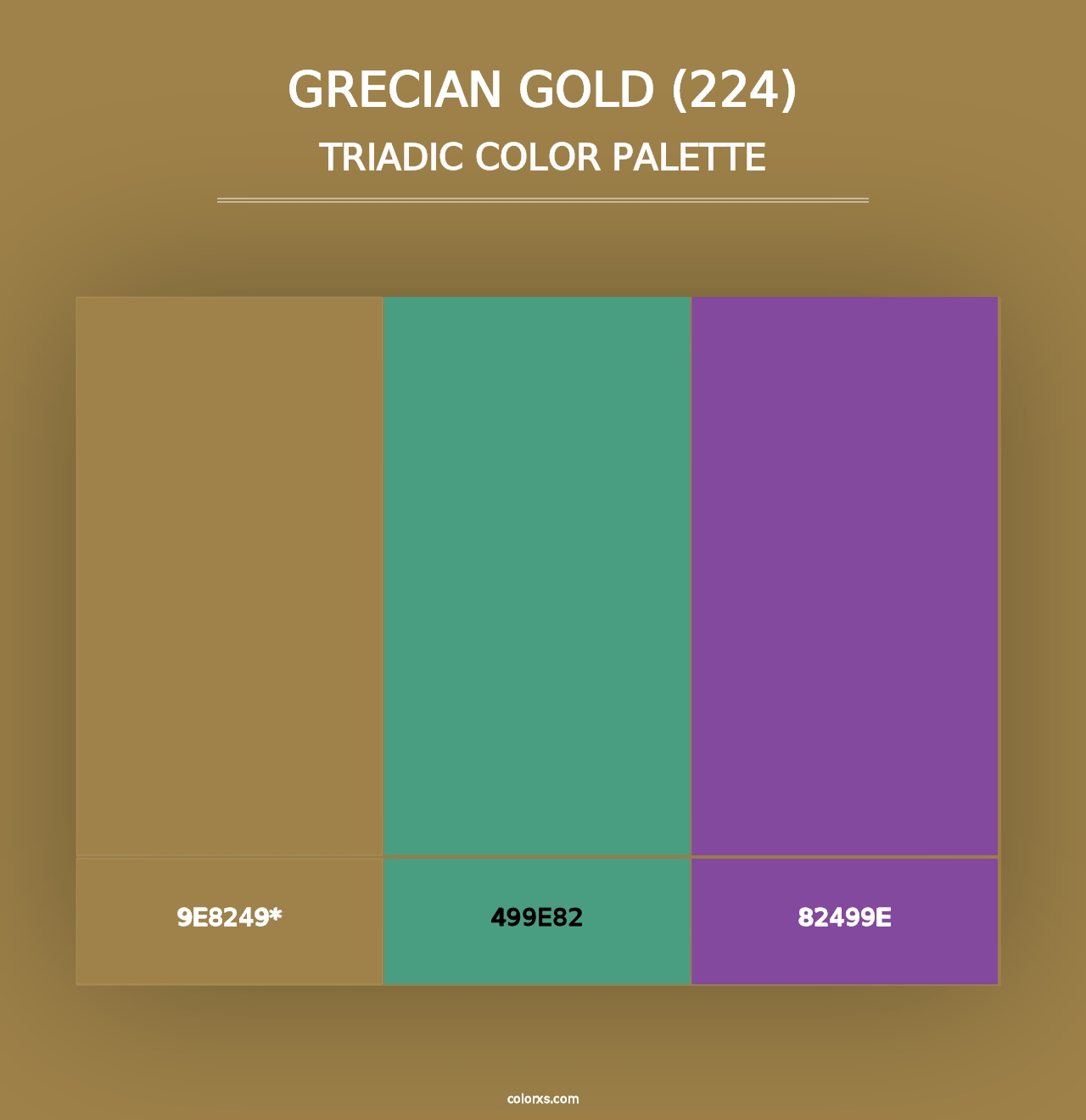 Grecian Gold (224) - Triadic Color Palette