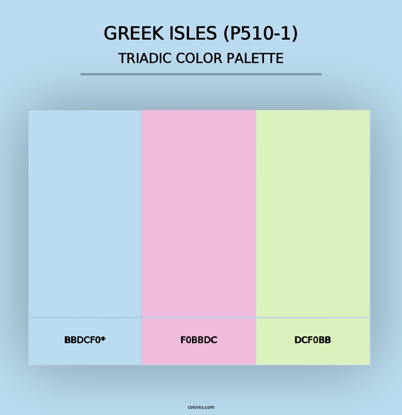 Greek Isles (P510-1) - Triadic Color Palette