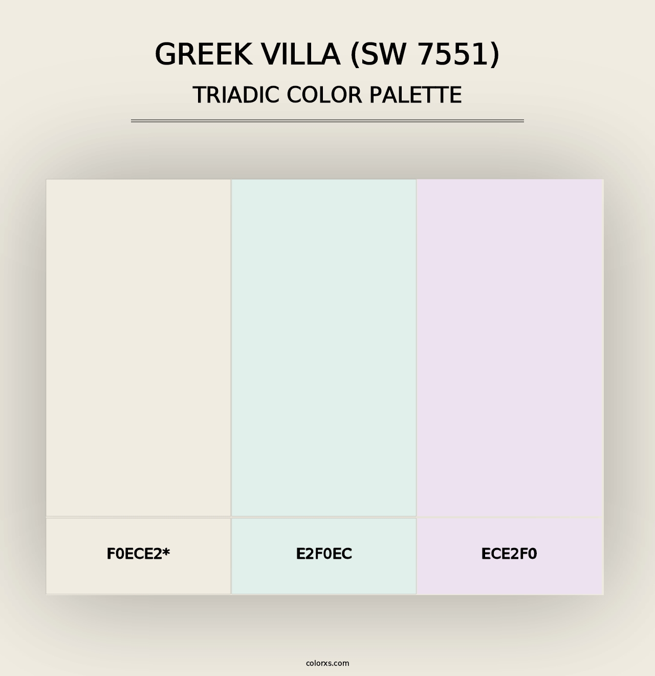 Greek Villa (SW 7551) - Triadic Color Palette