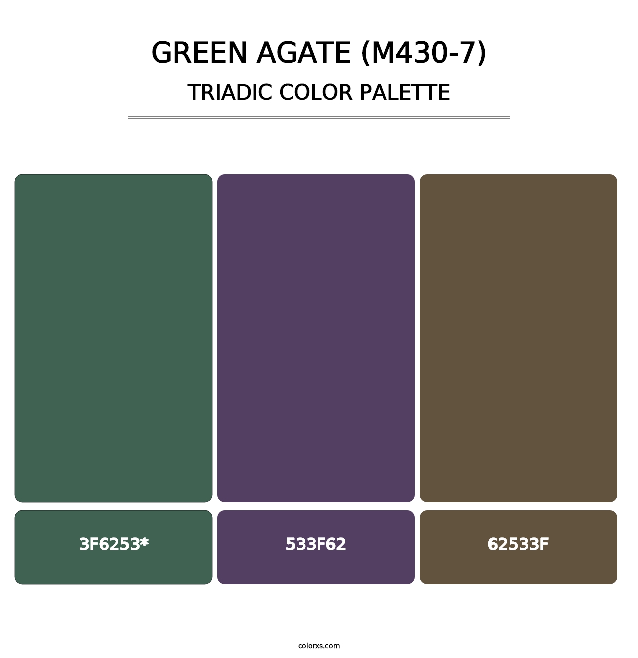 Green Agate (M430-7) - Triadic Color Palette